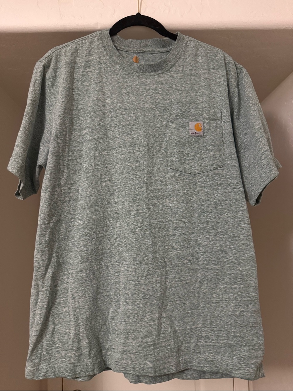 Carhartt Men’s Heather Grey/Green Pocket T-Shirt